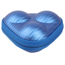 Table Tennis Ball Storage Box PU Leather Blue 3 PingPong Balls Sport Training Accessory