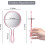 Καθρέφτης χειρός: Καθρέφτης ταξιδιού με λαβή, σχεδιασμός διπλής όψης, διαφανής 2