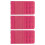 (Watermelon Red,Red)3Pcs 5.6x9.7cm Women 3-Hook 3 Rows Spacing Bra Extender Extension Hooks Strap 1