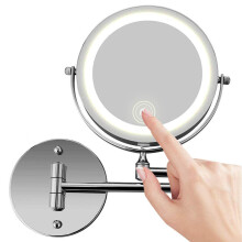 Miroir de maquillage rechargeable, miroir de coiffeuse mural avec une clarté suffisante pour les détails du maquillage et sans déformation (7