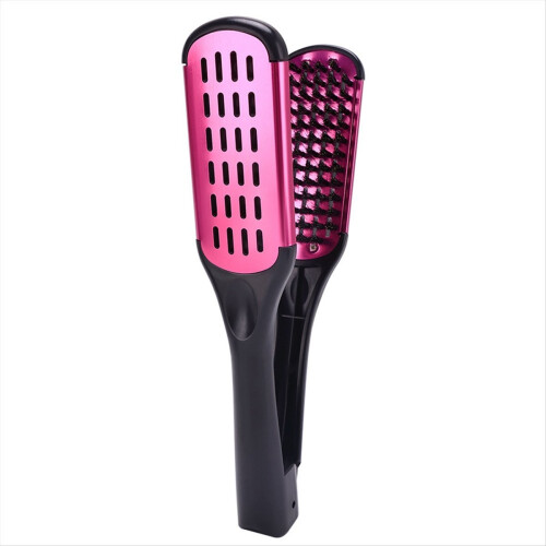 Boar Bristle Double Sided Brush Comb Clamp Anti-St 2