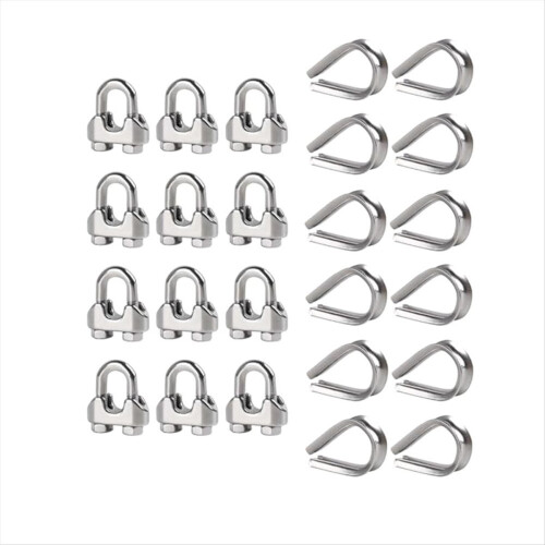 Hanger 1/4 Inch M6 Wire Rope Cable Clamp Thimble C