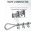 Hanger 1/4 Inch M6 Wire Rope Cable Clamp Thimble C 5