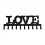 Love Metal Key Holder Black Wall Mounted Hooks Dec 1