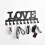 Love Metal Key Holder Black Wall Mounted Hooks Dec 4