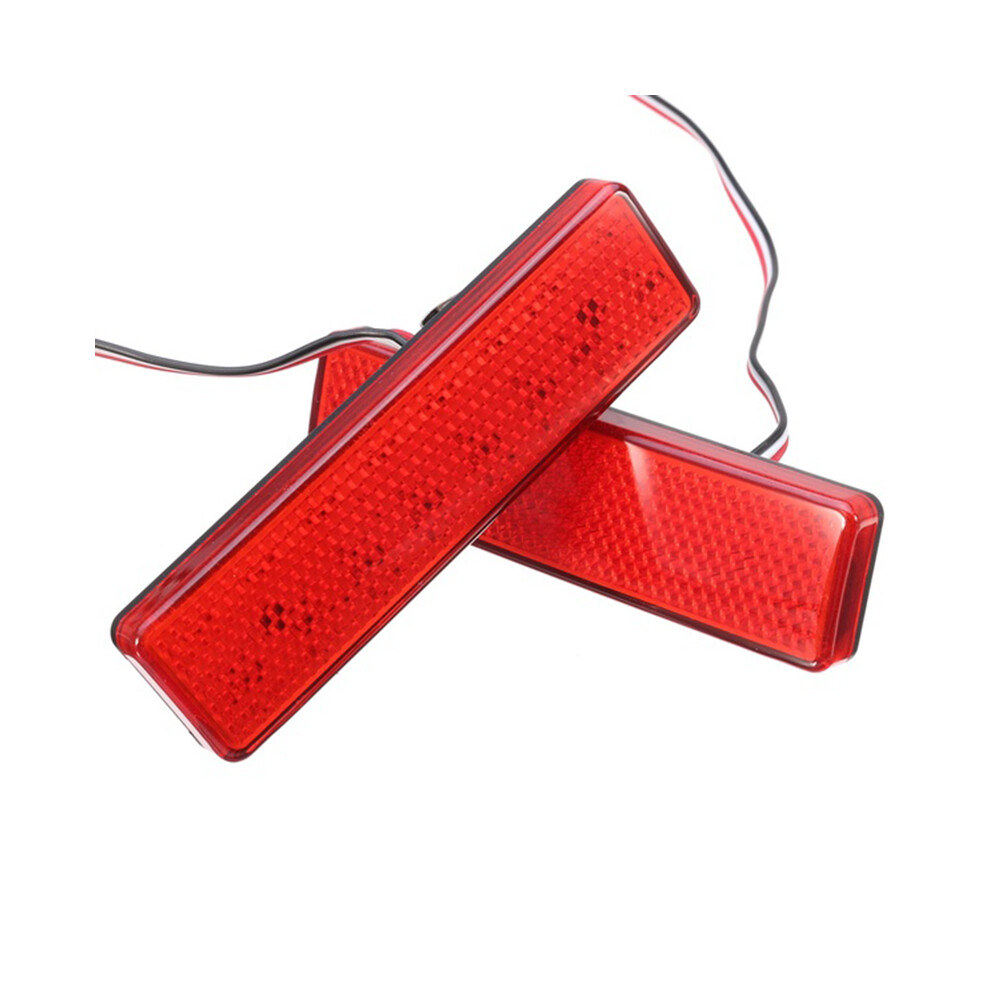 2X Car Rear Bumper Reflector Signal Led Tail S Red 4851175648087