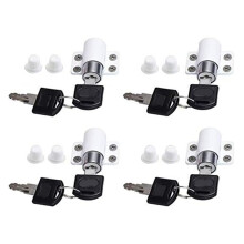 4PCS Sliding Window Lock Security with Key for Doo