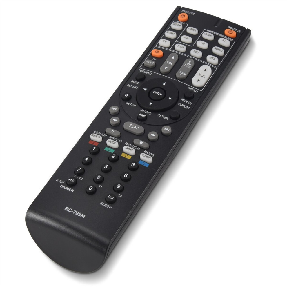 Remote Control Rc-799M Replacement For Onkyo Tx-Nr Black 4851175645529
