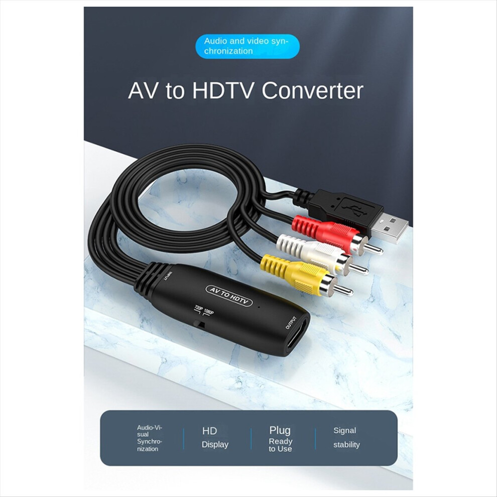 1080P Av To Hdtv Rca-Compatible To Hdmi-Compatible 4851175639757