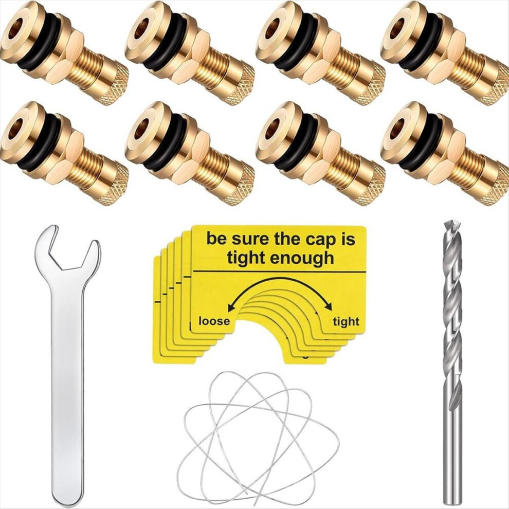 19 Pieces Fuel Gas Can Vent Caps 8 Pieces Fuel Gas Silver/Black 4851175644881