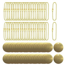 50Pcs 1Inch Brass Valve Tags Stamping Blank with H
