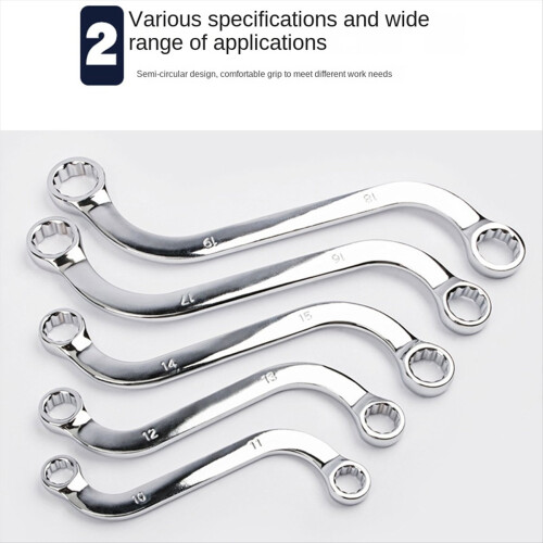 5Pcs S-Type Wrench Set Double 12-Point Anti-Rust R 2