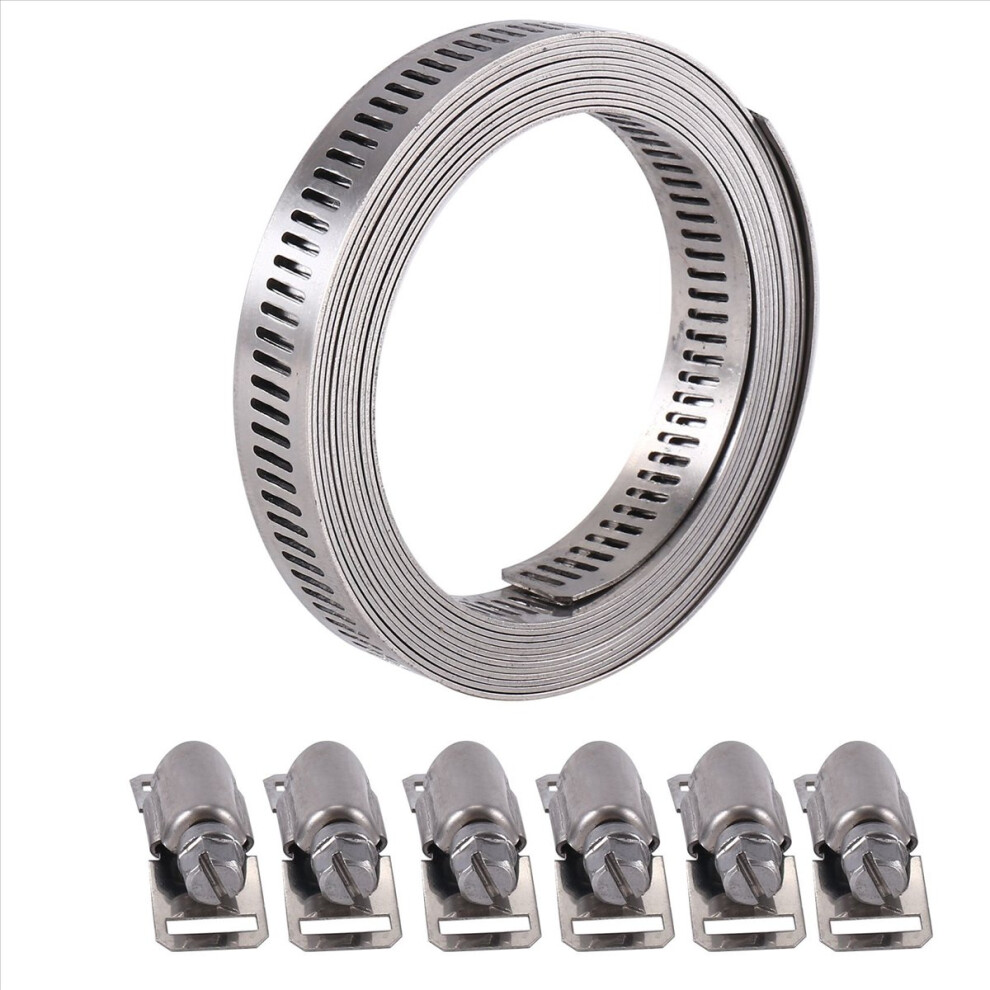 304 Stainless Steel Worm Clamp Hose Strap With Fas 4851175665152