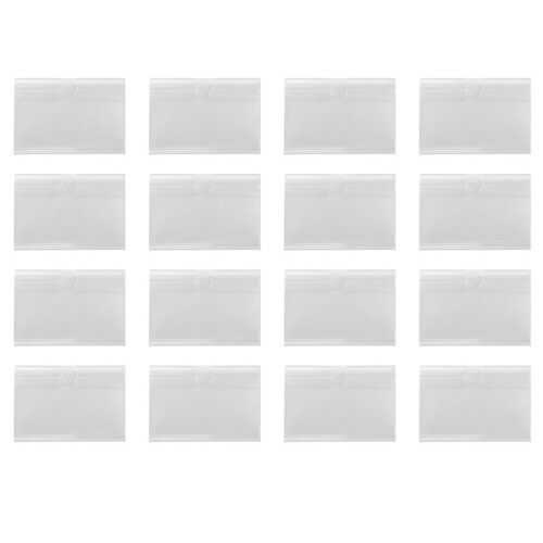 100Pcs Clear Plastic Label Holders for Wire Shelf 2