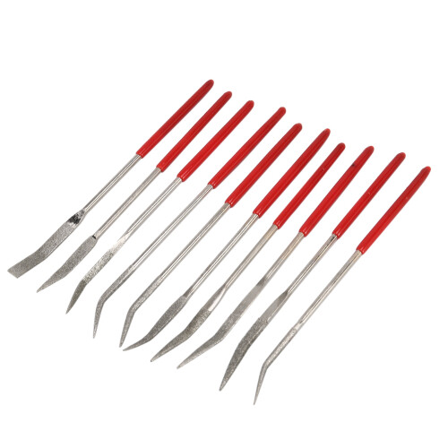 Curved Mini Diamond File Set Needle Coated Metal 1