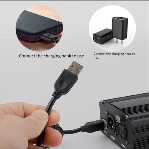 1-Channel 48V Phantom Power Supply with XLR 3 Pin 2