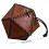 PU Leather D20 Dice Bag, Polyhedral Pouch Portable 8
