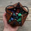 PU Leather D20 Dice Bag, Polyhedral Pouch Portable 6