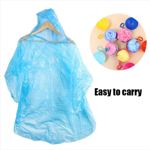 5Pcs- Raincoat Ball with Hook Disposable Thickened 2
