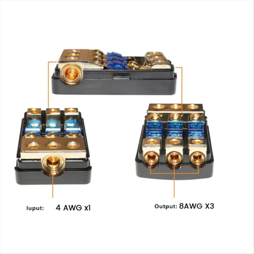 3 Way ANL Fuse Holder 60 Amp Distribution Block 4 2