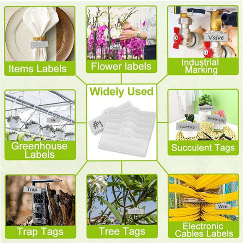50PCS Aluminum Plant Labels Tree Double-Sided Tags 2