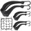 3Pcs Motorcycle Helmet Rope High Retractable Black 1