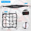 3Pcs Motorcycle Helmet Rope High Retractable Black 3
