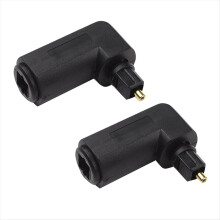 2PCS Digital Audio Video Cables Optical 90 Degree