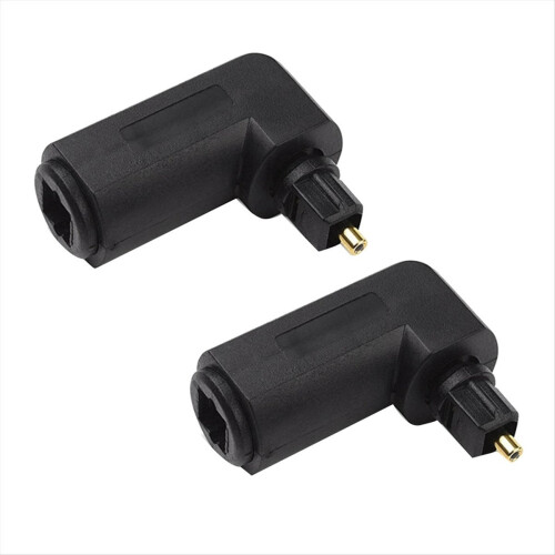 2PCS Digital Audio Video Cables Optical 90 Degree
