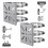 2Pcs Universal Wall Mounting Bracket with 6 Loops, 3
