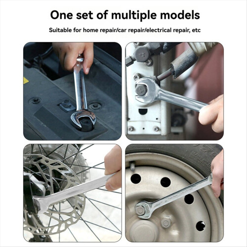 Movable-Head Dual-Purpose Open-Ended Ratchet Wrenc 2