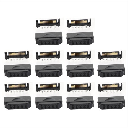 10Pair L29-Sata Plug 5 Holes SATA Male Socket Seri