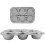 20 Pack 6-Cup Aluminum Muffin Pans - Cupcake Pans, 3