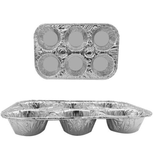 20 Pack 6-Cup Aluminum Muffin Pans - Cupcake Pans, 2