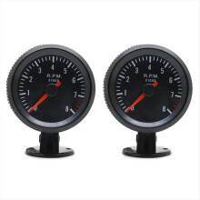 2 Pcs Inch 52mm Car Meter Tachometer RPM Gauge 0-8