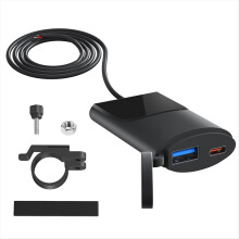 Motorcycle USB Charger 30W QC3.0 Type C IP67 Water