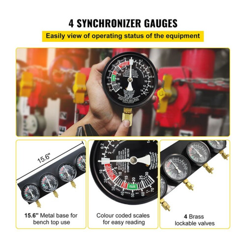Four-Cylinder Vacuum Carburetor Synchronizer Sync 2
