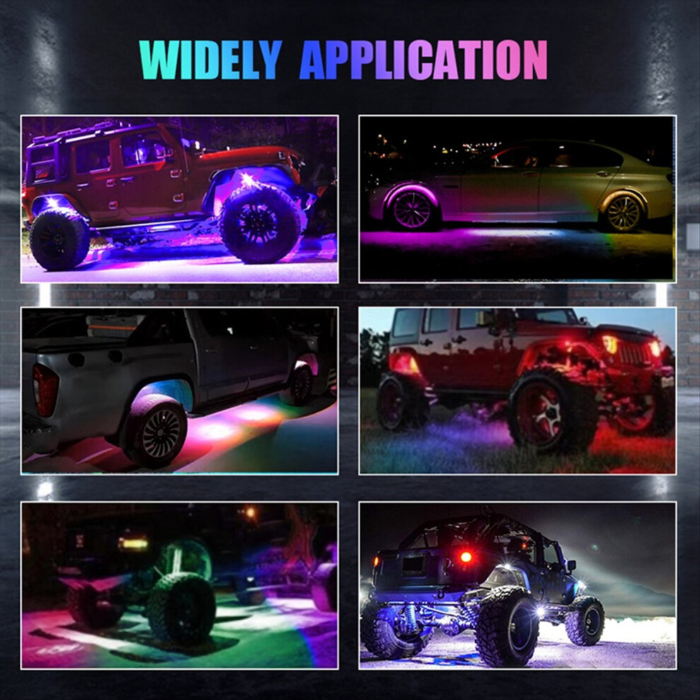 4 Pods Rock Lights For Trucks, Rgb Underglow Led C 4851175611685