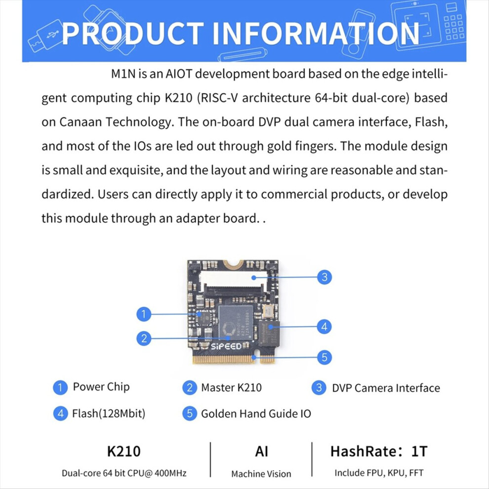 M1n Maix Nano Risc-V K210 Ai+Iot Development Board 4851175601129