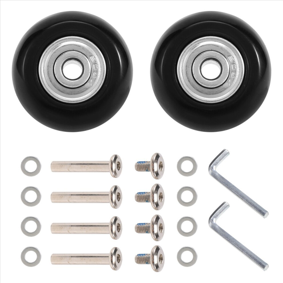 40 X 18Mm Luggage Suitcase Wheels Replacement Repa Black 4853800918350