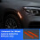 2Pc Car Wheel Eyebrow Reflective Sticker Trim Univ 3