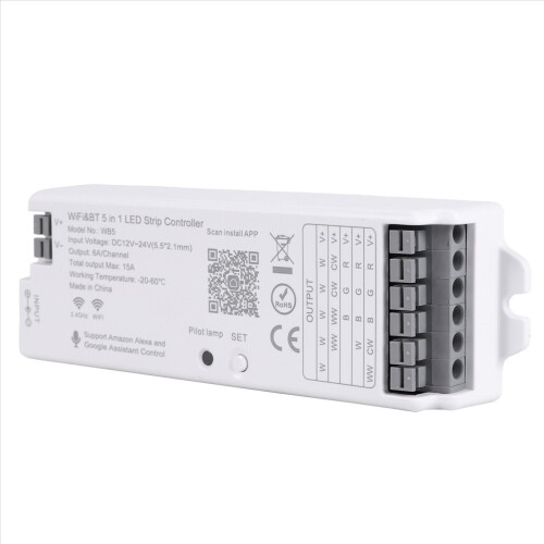 WB5 RF WiFi Bluetooth LED Strip Controller RGB CCT 2