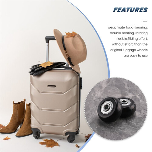 2 Sets of Luggage Suitcase Replacement Wheels Axle 2