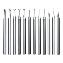 12Pcs Round Shape Ball Burr Set - 3/32Inch Shank J