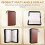 80-Discs Portable Leather Storage Bag Zippered Cas 6