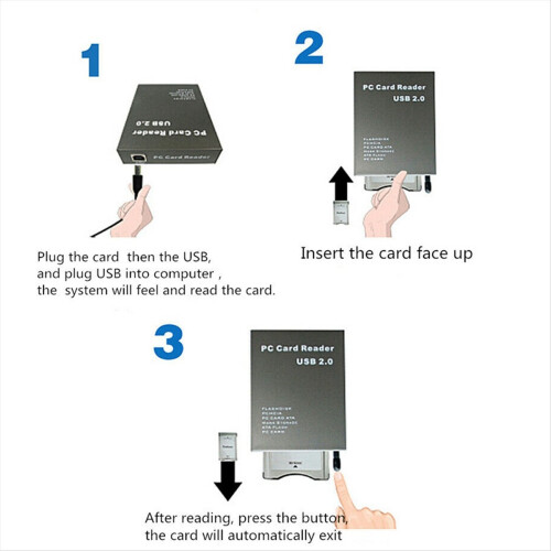 USB2.0 PCMCIA Card Reader ATA PC USB 2.0 to Adapte