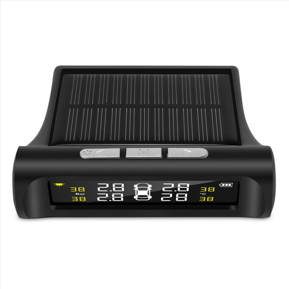 Solar Tpms Car Tire Pressure Alarm Monitoring Syst 4853800917391
