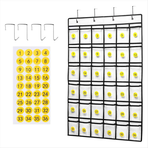 Cell Phone Pocket Diagram, Classroom Organizer Cal 2
