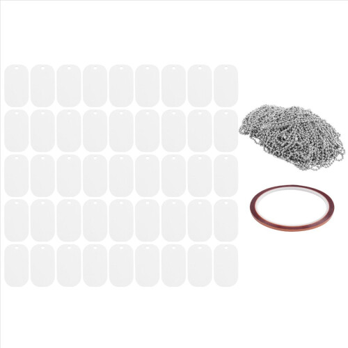 45Pcs Sublimation Blank Dog Tag Aluminum White Sta 2