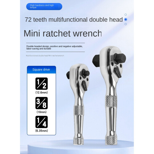 72 Teeth Ratchet Socket Wrench Mini 3/8Inch 1/2Inc 2